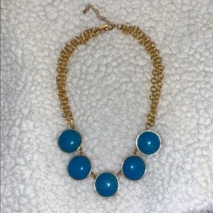 Blue and Gold Statement Necklace